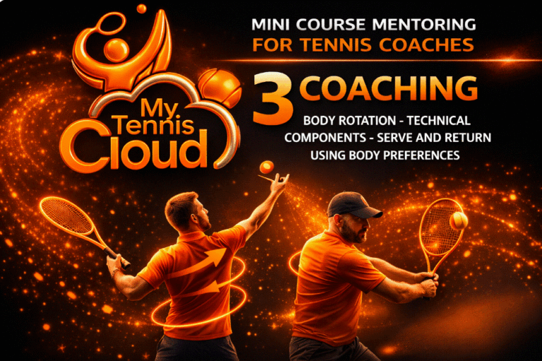 MINI COURSE MENTORING TENNIS COACHES : 3 COACHING BODY ROTATION- TECHNICAL COMPONENTS – SERVE AND RETURN USING BODY PREFERENCES
